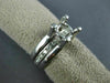 ESTATE WIDE .84CT DIAMOND 18KT WHITE GOLD 3D SEMI MOUNT ENGAGEMENT RING #23413