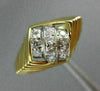 ESTATE .26CT DIAMOND 14KT WHITE & YELLOW GOLD 3D THREE ROW PYRAMID RING #17169