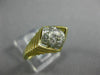 ESTATE .26CT DIAMOND 14KT WHITE & YELLOW GOLD 3D THREE ROW PYRAMID RING #17169