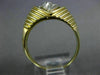 ESTATE .26CT DIAMOND 14KT WHITE & YELLOW GOLD 3D THREE ROW PYRAMID RING #17169