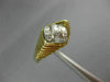 ESTATE .26CT DIAMOND 14KT WHITE & YELLOW GOLD 3D THREE ROW PYRAMID RING #17169