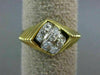 ESTATE .26CT DIAMOND 14KT WHITE & YELLOW GOLD 3D THREE ROW PYRAMID RING #17169