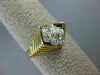 ESTATE .26CT DIAMOND 14KT WHITE & YELLOW GOLD 3D THREE ROW PYRAMID RING #17169
