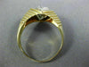ESTATE .26CT DIAMOND 14KT WHITE & YELLOW GOLD 3D THREE ROW PYRAMID RING #17169