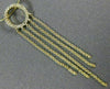 ESTATE .08CT DIAMOND 14K YELLOW GOLD 3D CIRCLE OF LIFE CHANDELIER LARIAT PENDANT