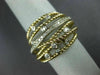 ESTATE WIDE .50CT DIAMOND 14KT 2 TONE GOLD MULTI ROW CRISS CROSS ETOILE FUN RING