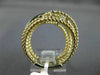 ESTATE WIDE .50CT DIAMOND 14KT 2 TONE GOLD MULTI ROW CRISS CROSS ETOILE FUN RING