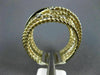 ESTATE WIDE .50CT DIAMOND 14KT 2 TONE GOLD MULTI ROW CRISS CROSS ETOILE FUN RING