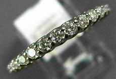 ESTATE WIDE .96CT DIAMOND 14KT WHITE GOLD 2mm SIZABLE ETERNITY ANNIVERSARY RING