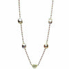 LARGE PINK SAPPHIRE & PINK PEARL 18K YELLOW GOLD 3D BY THE YARD TIN CUP NECKLACE