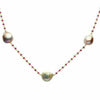 LARGE PINK SAPPHIRE & PINK PEARL 18K YELLOW GOLD 3D BY THE YARD TIN CUP NECKLACE