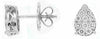 ESTATE .50CT DIAMOND 14KT WHITE GOLD 3D CLUSTER PEAR SHAPE CLASSIC STUD EARRINGS