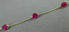 ESTATE 5.11CT AAA RUBY 14K YELLOW GOLD PEAR SHAPE TEAR DROP BY THE YARD BRACELET