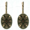 29.93CT CHOCOLATE FANCY DIAMOND & CABOCHON SMOKY QUARTZ 14K ROSE GOLD EARRINGS