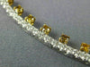 EXTRA LARGE GIA 14.81CT WHITE & FANCY YELLOW DIAMOND 18K TWO TONE GOLD NECKLACE