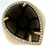 LARGE 16.12CT DIAMOND & AAA SMOKY TOPAZ 14KT ROSE GOLD PEAR SHAPE HALO FUN RING