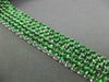 ESTATE WIDE & LONG 15.57CT AAA TSAVORITE 18KT WHITE GOLD CLASSIC TENNIS BRACELET