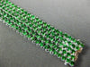 ESTATE WIDE & LONG 15.57CT AAA TSAVORITE 18KT WHITE GOLD CLASSIC TENNIS BRACELET