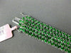 ESTATE WIDE & LONG 15.57CT AAA TSAVORITE 18KT WHITE GOLD CLASSIC TENNIS BRACELET