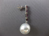 LARGE 1.80CT DIAMOND & AAA SOUTH SEA PEARL & RHODOILITE 18KT WHITE GOLD EARRINGS
