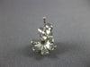 ESTATE .27CT DIAMOND 18KT WHITE GOLD CLASSIC FLOWER MATTE & SHINY STUD EARRINGS