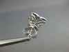 ESTATE 1.07CT DIAMOND & AAA SAPPHIRE 18KT WHITE GOLD 4 LEAF CLOVER STUD EARRINGS