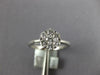 .56CT DIAMOND 18KT WHITE GOLD 3D ROUND CLASSIC CLUSTER FLOWER SNOWFLAKE RING