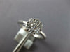.56CT DIAMOND 18KT WHITE GOLD 3D ROUND CLASSIC CLUSTER FLOWER SNOWFLAKE RING