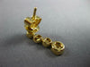 ESTATE .66CT DIAMOND 18KT YELLOW GOLD 3D CLUSTER JOURNEY FLOWER HANGING EARRINGS