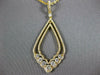 ESTATE .75CT DIAMOND 18KT YELLOW GOLD OPEN FILIGREE TEAR DROP FLOATING PENDANT