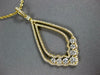 ESTATE .75CT DIAMOND 18KT YELLOW GOLD OPEN FILIGREE TEAR DROP FLOATING PENDANT