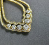 ESTATE .75CT DIAMOND 18KT YELLOW GOLD OPEN FILIGREE TEAR DROP FLOATING PENDANT