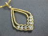 ESTATE .75CT DIAMOND 18KT YELLOW GOLD OPEN FILIGREE TEAR DROP FLOATING PENDANT