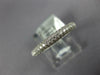 ESTATE WIDE .48CT DIAMOND 18KT WHITE GOLD 3D PAVE SEMI ETERNITY ANNIVERSARY RING