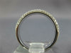 ESTATE WIDE .48CT DIAMOND 18KT WHITE GOLD 3D PAVE SEMI ETERNITY ANNIVERSARY RING