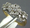 ESTATE .75CT DIAMOND 14KT 2 TONE GOLD 3D CLUSTER FLOWER PAST PRESENT FUTURE RING