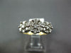 ESTATE .75CT DIAMOND 14KT 2 TONE GOLD 3D CLUSTER FLOWER PAST PRESENT FUTURE RING