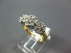 ESTATE .75CT DIAMOND 14KT 2 TONE GOLD 3D CLUSTER FLOWER PAST PRESENT FUTURE RING