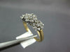 ESTATE .75CT DIAMOND 14KT 2 TONE GOLD 3D CLUSTER FLOWER PAST PRESENT FUTURE RING