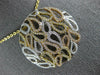 ESTATE EXTRA LARGE 1.80CT DIAMOND 18KT TRI COLOR GOLD CIRCULAR TEAR DROP PENDANT