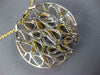 ESTATE EXTRA LARGE 1.80CT DIAMOND 18KT TRI COLOR GOLD CIRCULAR TEAR DROP PENDANT