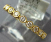 ESTATE .47CT DIAMOND 18K YELLOW GOLD 3D FILIGREE ETERNITY 2.5mm ANNIVERSARY RING