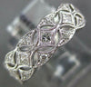 WIDE .44CT DIAMOND 18KT WHITE GOLD ROUND & PRINCESS FILIGREE 3/4 ETERNITY RING