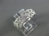 WIDE .44CT DIAMOND 18KT WHITE GOLD ROUND & PRINCESS FILIGREE 3/4 ETERNITY RING
