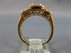 ESTATE WIDE .88CT DIAMOND 18KT ROSE GOLD 3D ROUND & BAGUETTE CLUSTER HALO RING