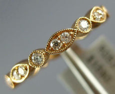 ESTATE .42CT DIAMOND 18K ROSE GOLD 3D ROUND & MARQUISE FILIGREE ANNIVERSARY RING