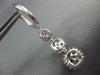 LARGE 1.94CT DIAMOND 18KT WHITE GOLD 3D CLUSTER FLOWER JOURNEY HANGING EARRINGS