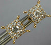 ESTATE. 40CT DIAMOND 18KT ROSE GOLD 3D CLASSIC CLUSTER SQUARE STUD EARRINGS