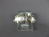 ESTATE .57CT DIAMOND 18K WHITE GOLD 3D ROUND & BAGUETTE PAST PRESENT FUTURE RING