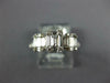 ESTATE .57CT DIAMOND 18K WHITE GOLD 3D ROUND & BAGUETTE PAST PRESENT FUTURE RING